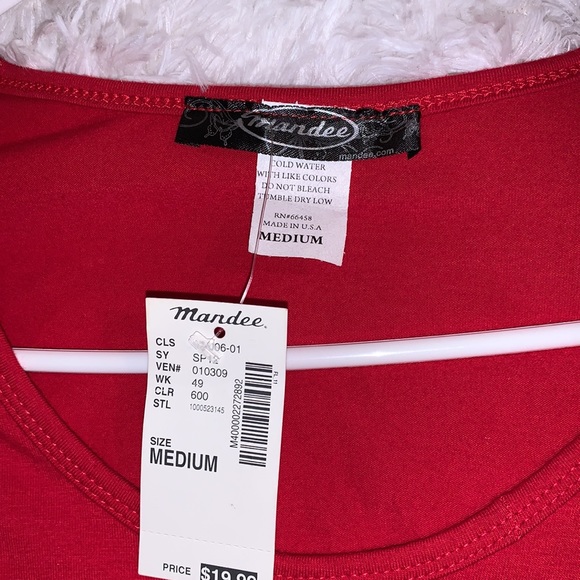 ❤️LADIES RED MANDEE SPANDEX DRESS ❤️ - Picture 3 of 5